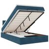 vidaXL Estrutura de cama otomana colch&atilde;o 120x200 cm veludo azul escuro