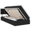 vidaXL Cama com arruma&ccedil;&atilde;o e colch&atilde;o Preto 90 x 200 cm Veludo