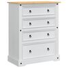 vidaXL Ba&uacute;s de Armazenamento com gaveta Corona Branco 92 x 48 x 114 cm