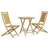 vidaXL 3 pcs conjunto de bistr&ocirc; em bambu