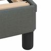 vidaXL Estrutura de cama sem colch&atilde;o Hvar 140x200 cm tecido cinzento-escuro