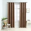 vidaXL Cortinas blackout com argolas 2 pcs 140x245 cm veludo bege