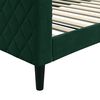 vidaXL Sof&aacute;-cama 100x200 cm veludo verde-escuro