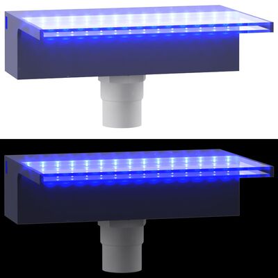 vidaXL Cascata com luzes LED RGB 30 cm acrílico
