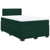 vidaXL Cama boxspring com colch&atilde;o 120x200 cm veludo verde-escuro