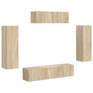 vidaXL Gabinete para TV 5 pcs Carvalho Sonoma