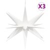 vidaXL Luzes de Natal com LEDs 3 pcs dobr&aacute;vel branco 57 cm