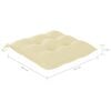 vidaXL Cadeiras de jardim c/ almofad&otilde;es branco creme 2 pcs teca maci&ccedil;a