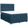 vidaXL Cama boxspring com colch&atilde;o 140x190 cm veludo azul