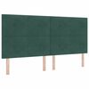 vidaXL Cama Box com colch&atilde;o Verde Escuro 200 x 200 cm Poli&eacute;ster