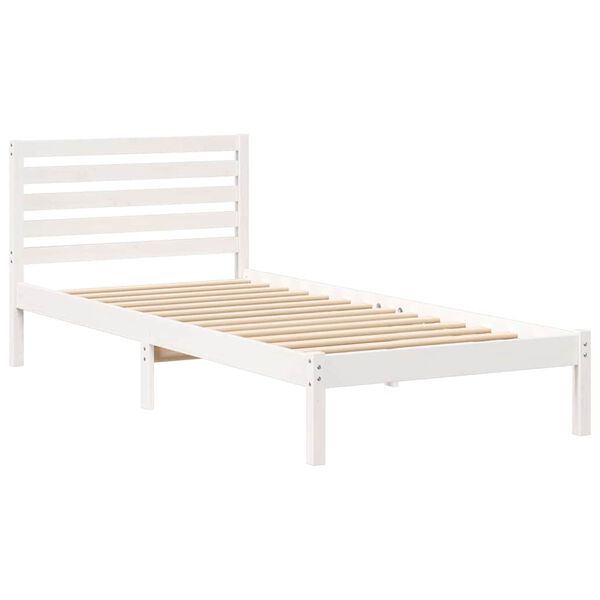 vidaXL Estrutura da Cama com cabeceira Branco 100 x 220 cm