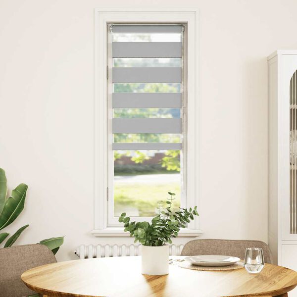 vidaXL Cortina de zebra 45x100 cm largura do tecido 40,9 cm poli&eacute;ster