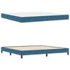vidaXL Cama Box com colch&atilde;o Azul Escuro 200 x 220 cm tecido
