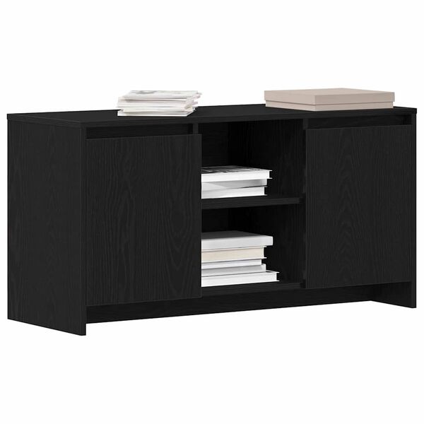 vidaXL Gabinete para TV Carvalho Preto 102 x 37,5 x 52,5 cm