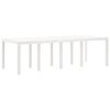 vidaXL Conjunto de Jantar para Jardim 11 pcs Branco Polipropileno