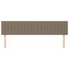 vidaXL Cabeceiras cinzento-acastanhado 200x5x78/88 cm tecido