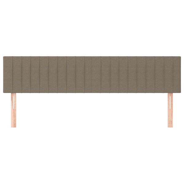 vidaXL Cabeceiras cinzento-acastanhado 200x5x78/88 cm tecido