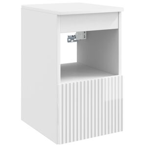 vidaXL Arm&aacute;rio de Banheiro Branco Brilhante 30 x 35 x 50 cm
