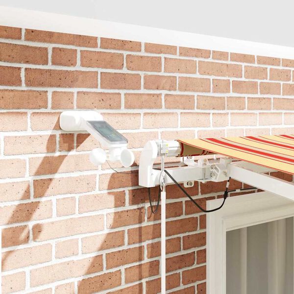 vidaXL Toldo Retr&aacute;til Amarelo e Laranja 300 x 250 cm Poli&eacute;ster e Metal