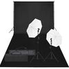 vidaXL Kit de est&uacute;dio fotogr&aacute;fico com conjunto de ilumina&ccedil;&atilde;o e fundo