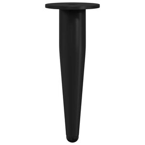 vidaXL P&eacute;s de M&oacute;veis 2 unid. Preto &Oslash; 40 x 98 mm Ferro