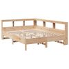 vidaXL Cama com estante sem colch&atilde;o 150x200 cm pinho maci&ccedil;o
