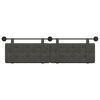 vidaXL Cabeceira Suspensa Preto 190 x 55 x 5 cm PU Antigo