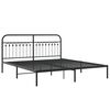 vidaXL Estrutura de cama com cabeceira 183x213 cm metal preto