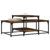 vidaXL Mesa de centro 102x60x45 cm derivados madeira carvalho fumado