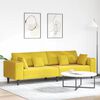 vidaXL Sof&aacute; com almofada Amarelo 250 x 77 x 76 cm Veludo