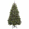 vidaXL &Aacute;rvore de Natal Artificial Verde 210 cm PVC e Metal