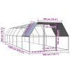 vidaXL Galinheiro 3x12x2 m a&ccedil;o galvanizado