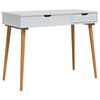 vidaxl Mesa de vestir FAUSKE Branco 100 x 50 x 78 cm