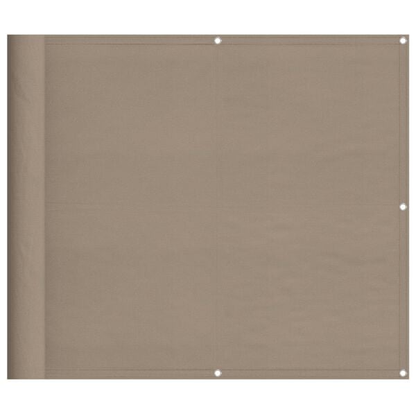vidaXL Tela varanda 90x1000 cm 100% poli&eacute;ster oxford cinza-acastanhado