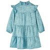Vestido de manga comprida para crian&ccedil;a azul 128