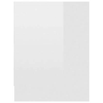 vidaXL Mesa de cabeceira 40x30x40 cm contraplacado branco brilhante