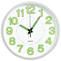 vidaXL Relógio de parede luminoso 30 cm branco