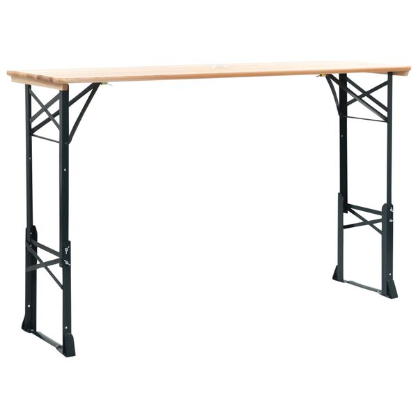 vidaXL Mesa de cerveja dobrável 169x50x75/105 cm pinho