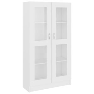 vidaXL Arm&aacute;rio vitrine 82,5x30,5x150 cm derivados de madeira branco