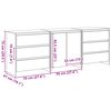 vidaXL Buffet 3 pcs Preto 70 x 41 x 75 cm Madeira processada