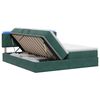 vidaXL Cama de Armazenamento LED com Colch&atilde;o Verde-Escuro 200 x 200 cm