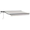 vidaXL Estrutura de Toldo Manual com LEDs 4,5 &times; 3,5 m