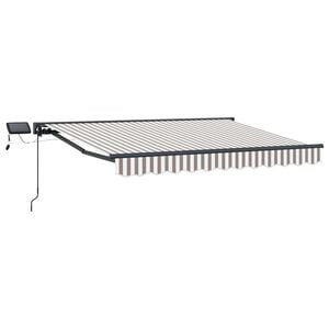 vidaXL Estrutura de Toldo Manual com LEDs 4,5 &times; 3,5 m