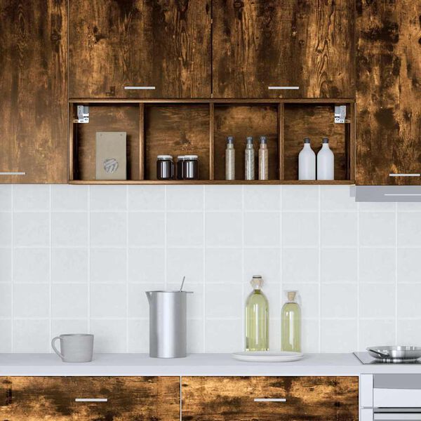 vidaXL Arm&aacute;rio suspenso Carvalho Defumado 30 x 29,5 x 100 cm