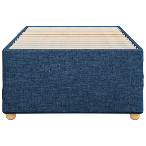 vidaXL Estrutura de cama sem colch&atilde;o 100x200 cm tecido azul