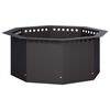 vidaXL Anel para Fogueira Preto 60 x 60 x 25 cm A&ccedil;o