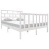 vidaXL Estrutura de cama 140x190 cm madeira de pinho maci&ccedil;a branco