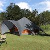 vidaXL Tenda Teepee com telhado Cinza e Laranja 600 x 600 x 347 cm
