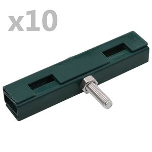 vidaXL Conetor de tapete de jardim em U 10 conjuntos verde