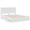vidaXL Estrutura da Cama Branco 160 x 200 cm Madeira de Engenharia